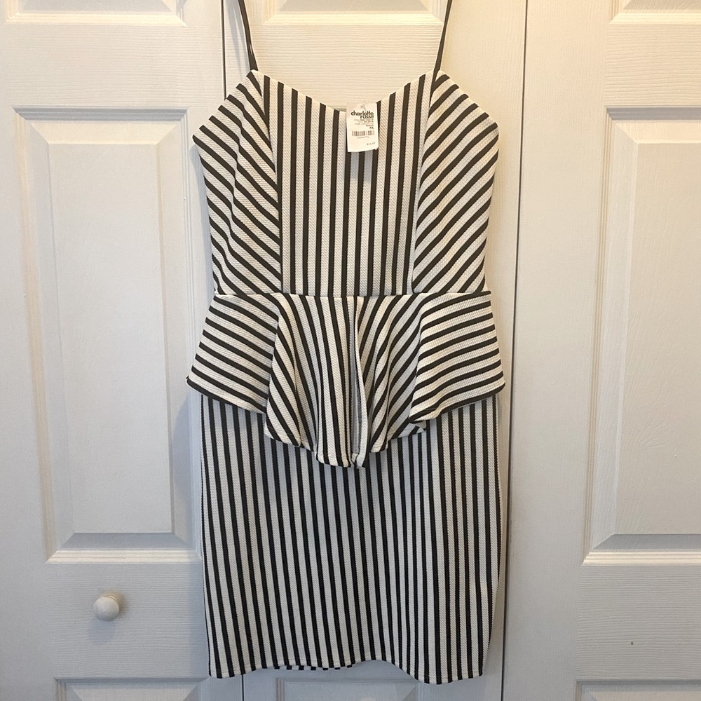 Striped Peplum Dress